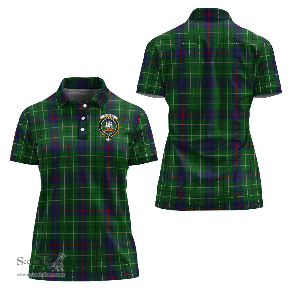 Scottish Duncan Clan Tartan Polo Shirt with Family Crest For Women, Women's Scottish Polo Shirt Scottish Plaid Tartan Plaid - ScotsTee - scotstee.com
