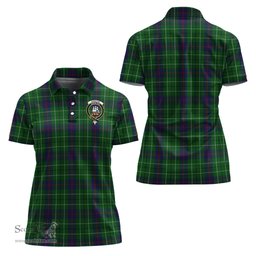 Scottish Duncan Clan Tartan Polo Shirt with Family Crest For Women, Women's Scottish Polo Shirt Scottish Plaid Tartan Plaid - ScotsTee - scotstee.com