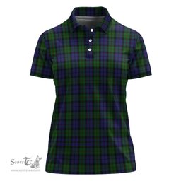 Scottish Dundas Clan Tartan Polo Shirt For Women, Women's Scottish Polo Shirt Scottish Plaid Tartan Plaid - ScotsTee - scotstee.com