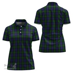 Scottish Dundas Clan Tartan Polo Shirt For Women, Women's Scottish Polo Shirt Scottish Plaid Tartan Plaid - ScotsTee - scotstee.com