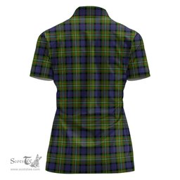 Scottish Ferguson Modern Clan Tartan Polo Shirt with Family Crest For Women, Women's Scottish Polo Shirt Scottish Plaid Tartan Plaid - ScotsTee - scotstee.com