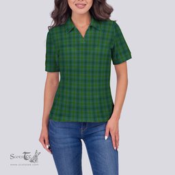 Scottish Cranston Clan Tartan Polo Shirt For Women, Women's Scottish Polo Shirt Scottish Plaid Tartan Plaid - ScotsTee - scotstee.com