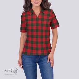 Scottish Erskine Modern Clan Tartan Polo Shirt For Women, Women's Scottish Polo Shirt Scottish Plaid Tartan Plaid - ScotsTee - scotstee.com