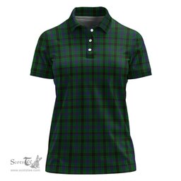 Scottish Davidson Clan Tartan Polo Shirt For Women, Women's Scottish Polo Shirt Scottish Plaid Tartan Plaid - ScotsTee - scotstee.com