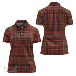 Scottish Cumming Hunting Weathered Clan Tartan Polo Shirt For Women, Women's Scottish Polo Shirt Scottish Plaid Tartan Plaid - ScotsTee - scotstee.com