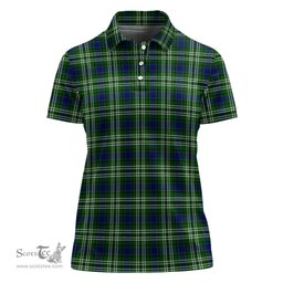 Scottish Learmonth Clan Tartan Polo Shirt For Women, Women's Scottish Polo Shirt Scottish Plaid Tartan Plaid - ScotsTee - scotstee.com