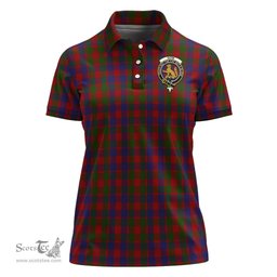 Scottish Gow Clan Tartan Polo Shirt with Family Crest For Women, Women's Scottish Polo Shirt Scottish Plaid Tartan Plaid - ScotsTee - scotstee.com
