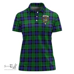 Scottish Graham of Menteith Modern Clan Tartan Polo Shirt with Family Crest For Women, Women's Scottish Polo Shirt Scottish Plaid Tartan Plaid - ScotsTee - scotstee.com
