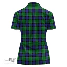 Scottish Graham of Menteith Modern Clan Tartan Polo Shirt with Family Crest For Women, Women's Scottish Polo Shirt Scottish Plaid Tartan Plaid - ScotsTee - scotstee.com