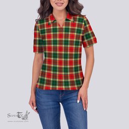 Scottish Gibsone (Gibson-Gibbs) Clan Tartan Polo Shirt For Women, Women's Scottish Polo Shirt Scottish Plaid Tartan Plaid - ScotsTee - scotstee.com