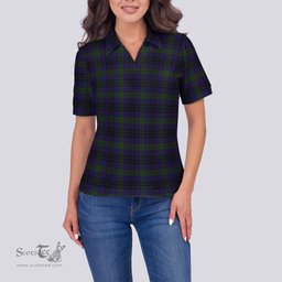 Scottish Lumsden Hunting Clan Tartan Polo Shirt For Women, Women's Scottish Polo Shirt Scottish Plaid Tartan Plaid - ScotsTee - scotstee.com