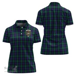 Scottish Graham of Menteith Clan Tartan Polo Shirt with Family Crest For Women, Women's Scottish Polo Shirt Scottish Plaid Tartan Plaid - ScotsTee - scotstee.com
