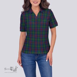 Scottish Hart of Scotland Clan Tartan Polo Shirt For Women, Women's Scottish Polo Shirt Scottish Plaid Tartan Plaid - ScotsTee - scotstee.com