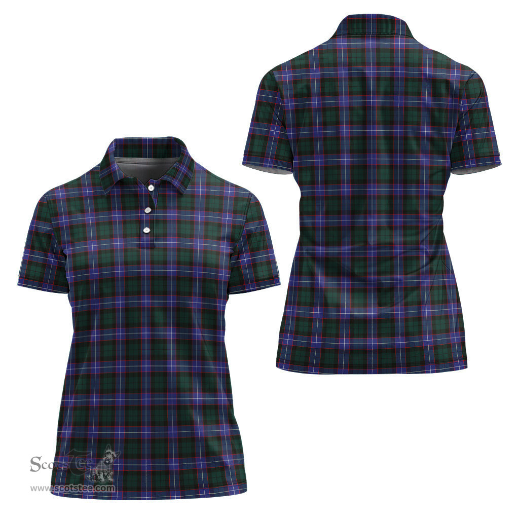 Scottish Hunter Modern Clan Tartan Polo Shirt For Women, Women's Scottish Polo Shirt Scottish Plaid Tartan Plaid - ScotsTee - scotstee.com
