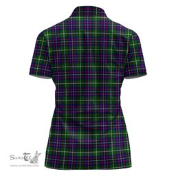 Scottish Inglis Modern Clan Tartan Polo Shirt with Family Crest For Women, Women's Scottish Polo Shirt Scottish Plaid Tartan Plaid - ScotsTee - scotstee.com
