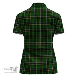 Scottish MacAlpin Modern Clan Tartan Polo Shirt For Women, Women's Scottish Polo Shirt Scottish Plaid Tartan Plaid - ScotsTee - scotstee.com