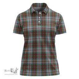 Scottish MacBain Dress Clan Tartan Polo Shirt For Women, Women's Scottish Polo Shirt Scottish Plaid Tartan Plaid - ScotsTee - scotstee.com