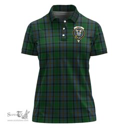 Scottish Hope Vere Clan Tartan Polo Shirt with Family Crest For Women, Women's Scottish Polo Shirt Scottish Plaid Tartan Plaid - ScotsTee - scotstee.com