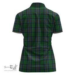 Scottish Hope Vere Clan Tartan Polo Shirt with Family Crest For Women, Women's Scottish Polo Shirt Scottish Plaid Tartan Plaid - ScotsTee - scotstee.com