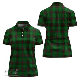 Scottish Kirkaldy Clan Tartan Polo Shirt For Women, Women's Scottish Polo Shirt Scottish Plaid Tartan Plaid - ScotsTee - scotstee.com