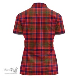Scottish Lumsden Modern Clan Tartan Polo Shirt with Family Crest For Women, Women's Scottish Polo Shirt Scottish Plaid Tartan Plaid - ScotsTee - scotstee.com