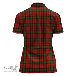 Scottish Kerr Clan Tartan Polo Shirt with Family Crest For Women, Women's Scottish Polo Shirt Scottish Plaid Tartan Plaid - ScotsTee - scotstee.com