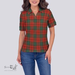 Scottish MacAulay Ancient Clan Tartan Polo Shirt For Women, Women's Scottish Polo Shirt Scottish Plaid Tartan Plaid - ScotsTee - scotstee.com