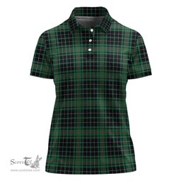 Scottish MacAulay Hunting Ancient Clan Tartan Polo Shirt For Women, Women's Scottish Polo Shirt Scottish Plaid Tartan Plaid - ScotsTee - scotstee.com