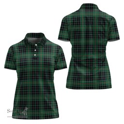 Scottish MacAulay Hunting Ancient Clan Tartan Polo Shirt For Women, Women's Scottish Polo Shirt Scottish Plaid Tartan Plaid - ScotsTee - scotstee.com