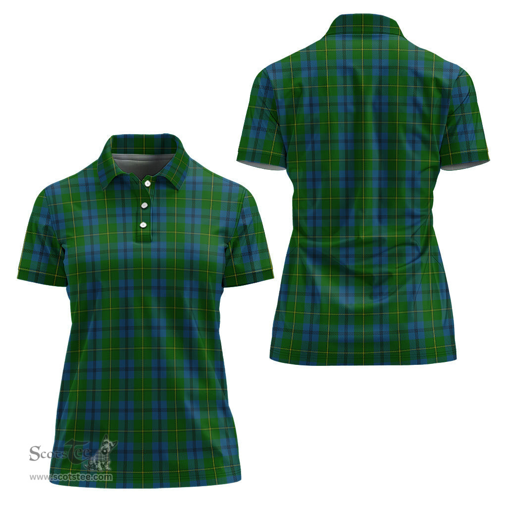 Scottish Johnstone-Johnston Clan Tartan Polo Shirt For Women, Women's Scottish Polo Shirt Scottish Plaid Tartan Plaid - ScotsTee - scotstee.com