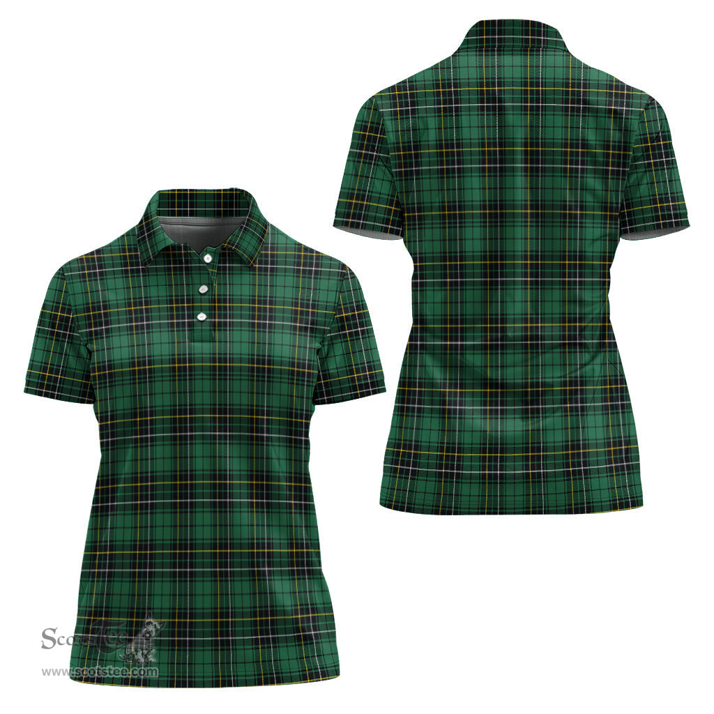 Scottish MacAlpin Ancient Clan Tartan Polo Shirt For Women, Women's Scottish Polo Shirt Scottish Plaid Tartan Plaid - ScotsTee - scotstee.com