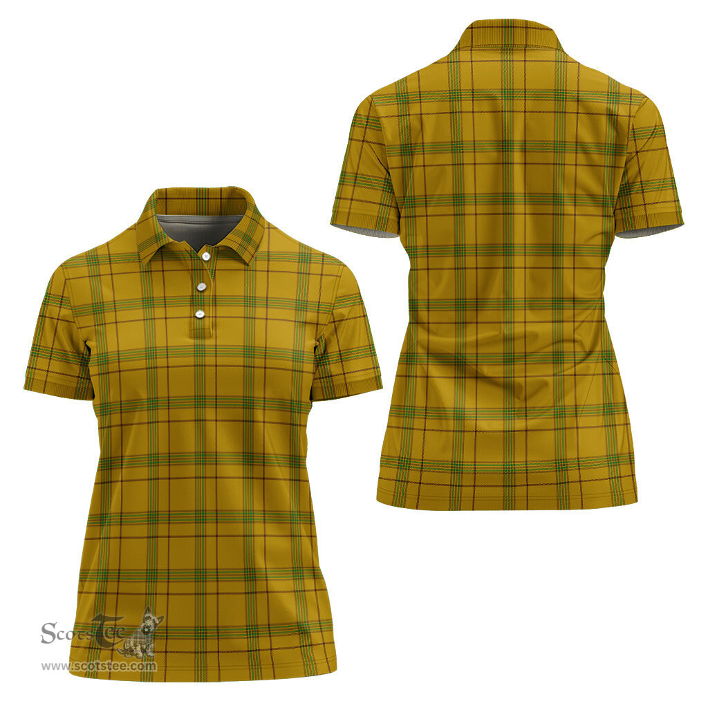 Scottish Houston Clan Tartan Polo Shirt For Women, Women's Scottish Polo Shirt Scottish Plaid Tartan Plaid - ScotsTee - scotstee.com