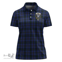 Scottish Hope (Vere-Weir) Clan Tartan Polo Shirt with Family Crest For Women, Women's Scottish Polo Shirt Scottish Plaid Tartan Plaid - ScotsTee - scotstee.com