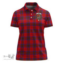 Scottish Leslie Modern Clan Tartan Polo Shirt with Family Crest For Women, Women's Scottish Polo Shirt Scottish Plaid Tartan Plaid - ScotsTee - scotstee.com