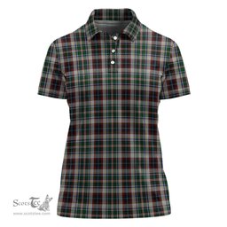 Scottish Innes Dress Clan Tartan Polo Shirt For Women, Women's Scottish Polo Shirt Scottish Plaid Tartan Plaid - ScotsTee - scotstee.com