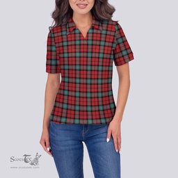 Scottish Kerr Ancient Clan Tartan Polo Shirt For Women, Women's Scottish Polo Shirt Scottish Plaid Tartan Plaid - ScotsTee - scotstee.com