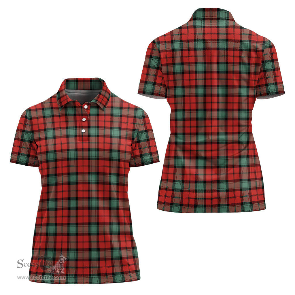 Scottish Kerr Ancient Clan Tartan Polo Shirt For Women, Women's Scottish Polo Shirt Scottish Plaid Tartan Plaid - ScotsTee - scotstee.com