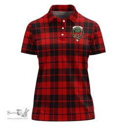 Scottish Hogg Clan Tartan Polo Shirt with Family Crest For Women, Women's Scottish Polo Shirt Scottish Plaid Tartan Plaid - ScotsTee - scotstee.com