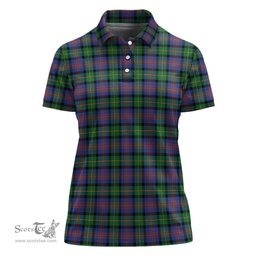 Scottish Logan Ancient Clan Tartan Polo Shirt For Women, Women's Scottish Polo Shirt Scottish Plaid Tartan Plaid - ScotsTee - scotstee.com