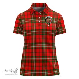 Scottish Langlands Clan Tartan Polo Shirt with Family Crest For Women, Women's Scottish Polo Shirt Scottish Plaid Tartan Plaid - ScotsTee - scotstee.com