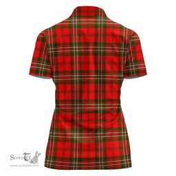 Scottish Langlands Clan Tartan Polo Shirt with Family Crest For Women, Women's Scottish Polo Shirt Scottish Plaid Tartan Plaid - ScotsTee - scotstee.com