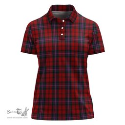 Scottish Kelly of Sleat Red Clan Tartan Polo Shirt For Women, Women's Scottish Polo Shirt Scottish Plaid Tartan Plaid - ScotsTee - scotstee.com