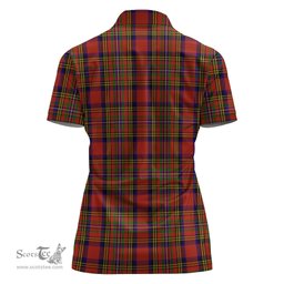 Scottish Hepburn Clan Tartan Polo Shirt For Women, Women's Scottish Polo Shirt Scottish Plaid Tartan Plaid - ScotsTee - scotstee.com