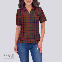 Scottish Hepburn Clan Tartan Polo Shirt For Women, Women's Scottish Polo Shirt Scottish Plaid Tartan Plaid - ScotsTee - scotstee.com
