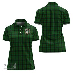 Scottish Kincaid Clan Tartan Polo Shirt with Family Crest For Women, Women's Scottish Polo Shirt Scottish Plaid Tartan Plaid - ScotsTee - scotstee.com