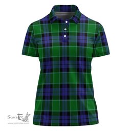 Scottish Haldane Clan Tartan Polo Shirt For Women, Women's Scottish Polo Shirt Scottish Plaid Tartan Plaid - ScotsTee - scotstee.com
