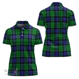 Scottish Haldane Clan Tartan Polo Shirt For Women, Women's Scottish Polo Shirt Scottish Plaid Tartan Plaid - ScotsTee - scotstee.com
