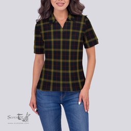 Scottish Gwynn Clan Tartan Polo Shirt For Women, Women's Scottish Polo Shirt Scottish Plaid Tartan Plaid - ScotsTee - scotstee.com