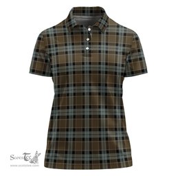 Scottish Graham of Menteith Weathered Clan Tartan Polo Shirt For Women, Women's Scottish Polo Shirt Scottish Plaid Tartan Plaid - ScotsTee - scotstee.com