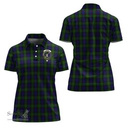 Scottish Gunn Clan Tartan Polo Shirt with Family Crest For Women, Women's Scottish Polo Shirt Scottish Plaid Tartan Plaid - ScotsTee - scotstee.com